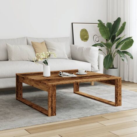 Table basse vieux bois 100x100x35 cm bois d'ingénierie vidaXL