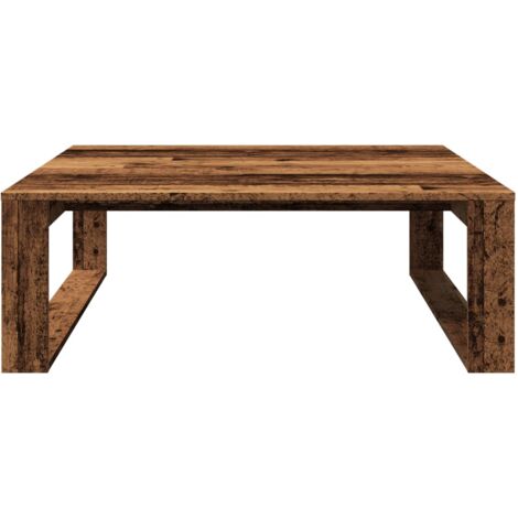 Table basse vieux bois 100x100x35 cm bois d'ingénierie vidaXL