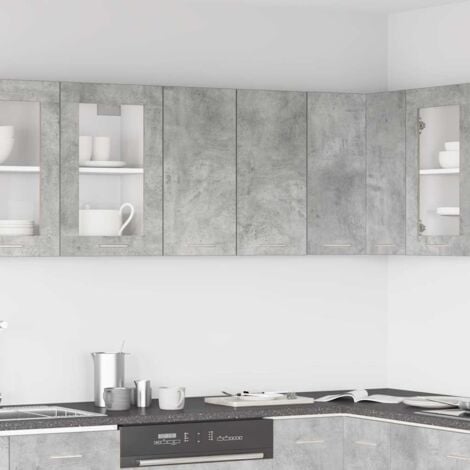 Armoire murale cuisine gris béton 60x31x60 cm bois d'ingénierie vidaXL