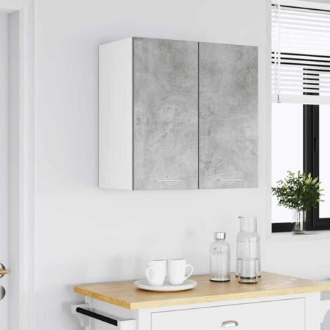 Armoire murale cuisine gris béton 60x31x60 cm bois d'ingénierie vidaXL