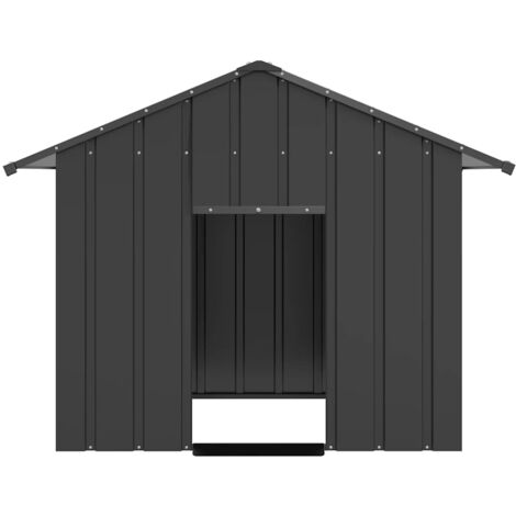 Niche pour chien avec toit noir 131x101x102 cm acier galvanisé vidaXL