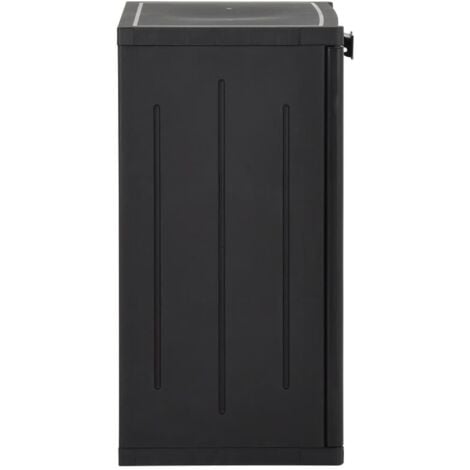 Armoire de rangement de jardin Noir 65x45x88 cm PP Rotin vidaXL