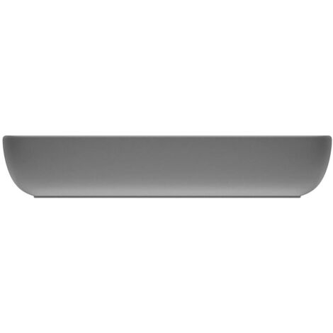 Lavabo de luxe rectangulaire Gris clair mat 71x38 cm Céramique vidaXL