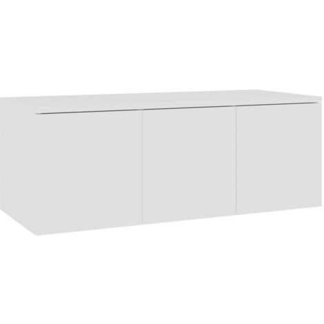 Meuble TV Blanc 80x34x30 cm Bois d'ingénierie vidaXL