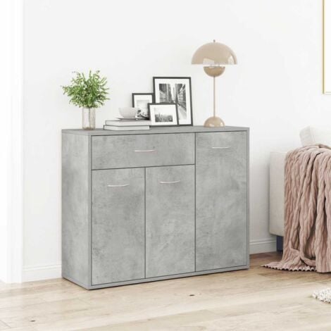 Buffet Gris béton 88x30x70 cm Bois d'ingénierie vidaXL