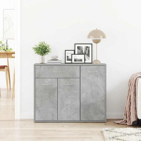 Buffet Gris béton 88x30x70 cm Bois d'ingénierie vidaXL