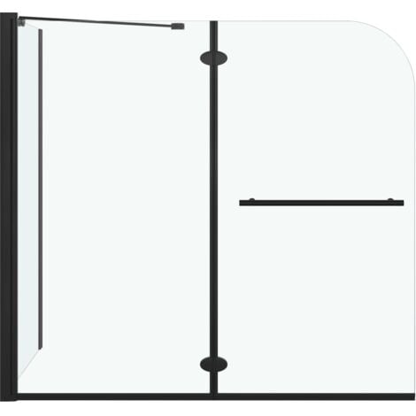 Cabine de douche pliante ESG 120x68x130 cm noir vidaXL