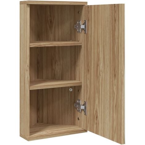 Armoire de bain à miroir d'angle chêne 30x24x60 cm vidaXL