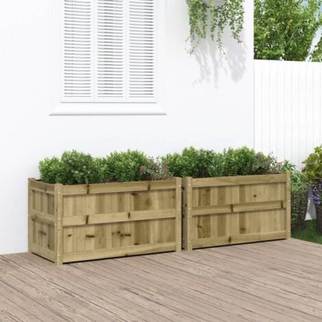 Jardinières 2 pcs bois de pin imprégné vidaXL