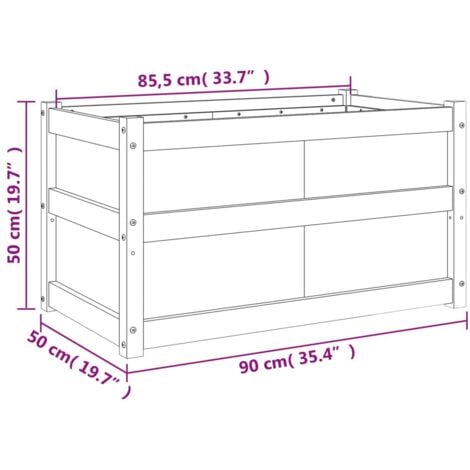 Jardinières 2 pcs bois de pin imprégné vidaXL