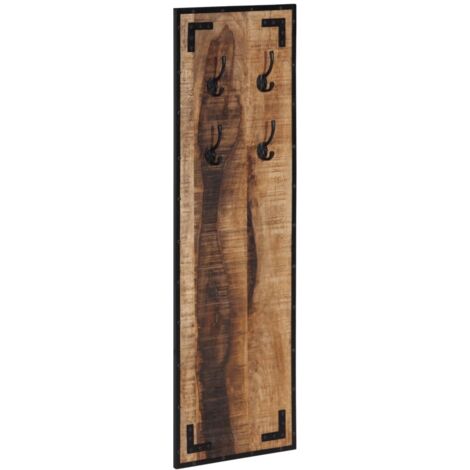 Porte-manteau 35x8x110 cm bois de manguier massif brut vidaXL