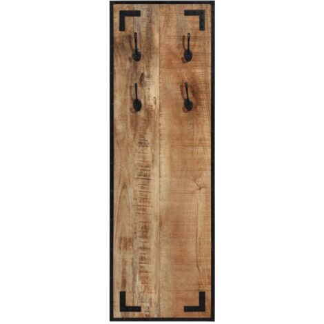 Porte-manteau 35x8x110 cm bois de manguier massif brut vidaXL