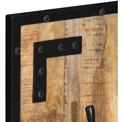 Porte-manteau 35x8x110 cm bois de manguier massif brut vidaXL