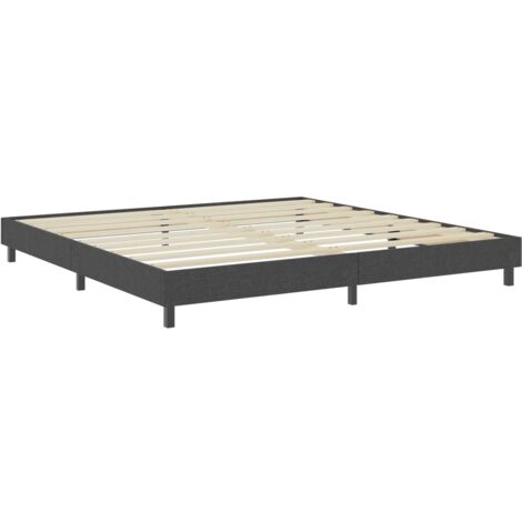 Sommier à lattes de lit sans matelas gris tissu 200x200 cm vidaXL