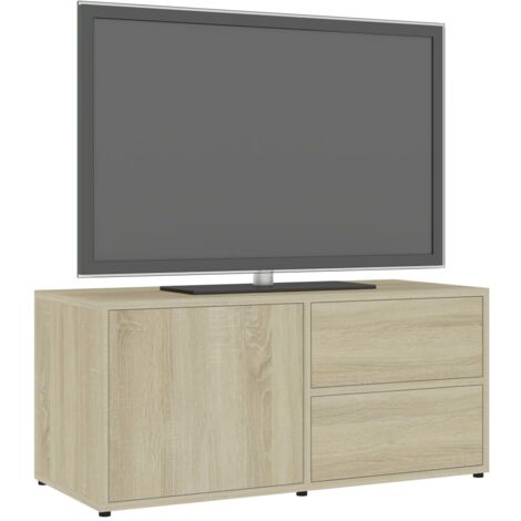 Meuble TV Chêne sonoma 80x34x36 cm Bois d'ingénierie vidaXL