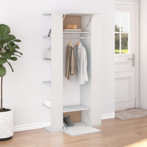 Armoires de couloir 2 pcs blanc Bois d'ingénierie vidaXL
