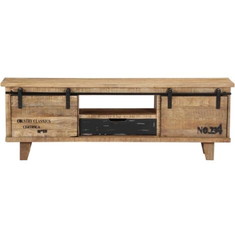 Meuble TV 120x30x40 cm Bois massif de manguier vidaXL