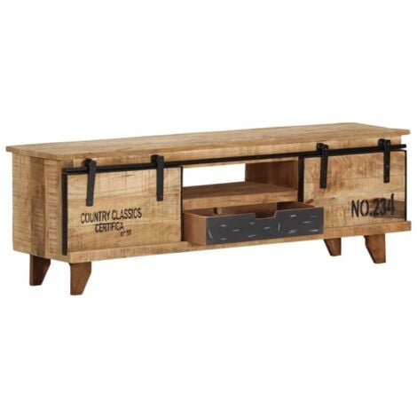 Meuble TV 120x30x40 cm Bois massif de manguier vidaXL