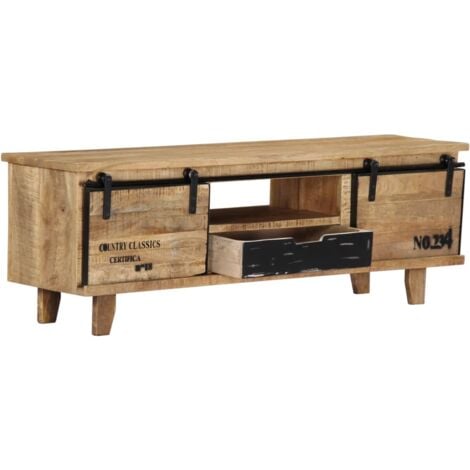 Meuble TV 120x30x40 cm Bois massif de manguier vidaXL
