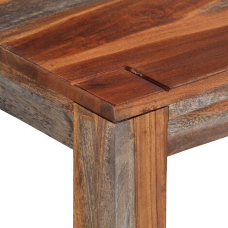 Banc avec dossier 160 cm gris bois massif d'acacia vidaXL