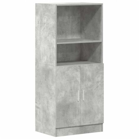 Armoire de cuisine gris béton 57x41,5x131,5 cm bois ingénierie vidaXL