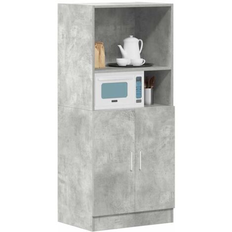 Armoire de cuisine gris béton 57x41,5x131,5 cm bois ingénierie vidaXL