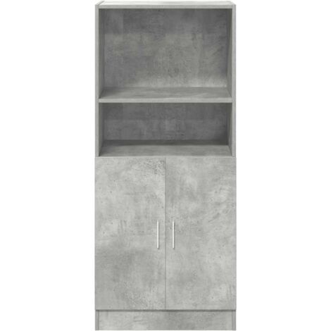 Armoire de cuisine gris béton 57x41,5x131,5 cm bois ingénierie vidaXL