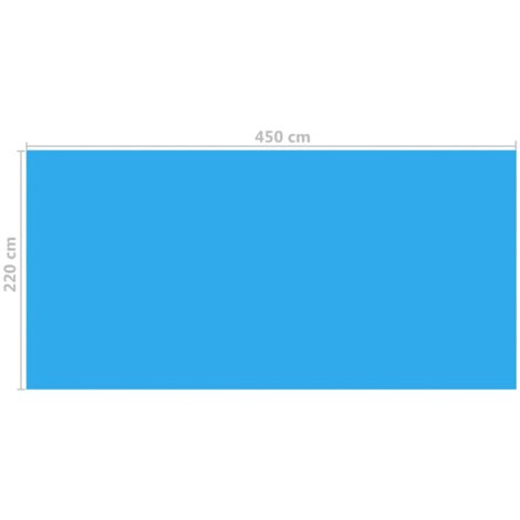 Bâche de piscine rectangulaire 450 x 220 cm PE Bleu vidaXL