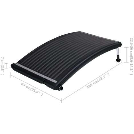 Panneau de chauffage solaire de piscine courbé 110x65 cm vidaXL