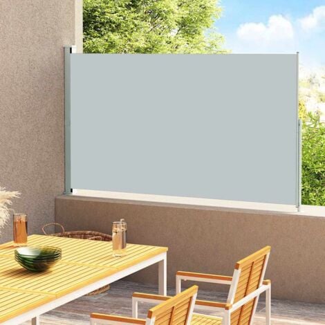 Auvent latéral rétractable de patio 180x300 cm Gris vidaXL