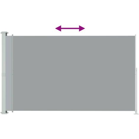 Auvent latéral rétractable de patio 180x300 cm Gris vidaXL