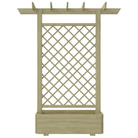 Jardinière pergola 162 x 56 x 204 cm Bois vidaXL