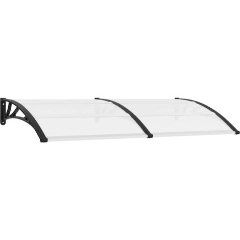 Auvent de porte Noir 200 x 100 cm PC vidaXL