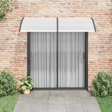 Auvent de porte Noir 200 x 100 cm PC vidaXL