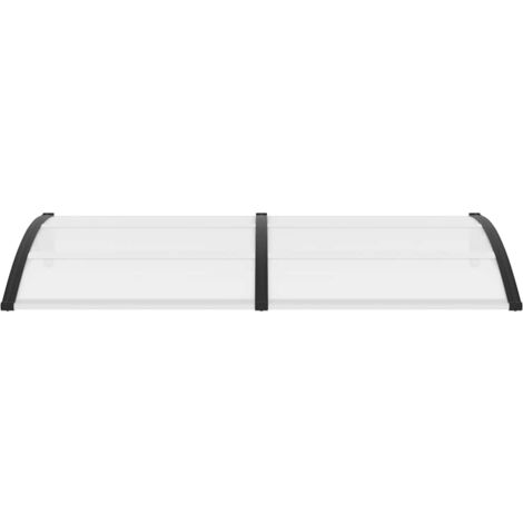 Auvent de porte Noir 200 x 100 cm PC vidaXL