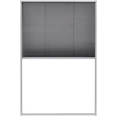 Moustiquaire plissée pour fenêtre Aluminium 80 x 120 cm  vidaXL
