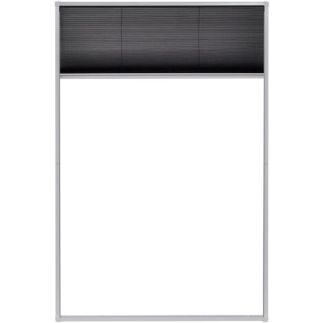 Moustiquaire plissée pour fenêtre Aluminium 80 x 120 cm  vidaXL