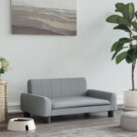 Lit pour chien gris clair 70x45x30 cm tissu vidaXL