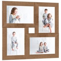 Collage de cadres photo pour photo de 4x(13x18 cm) Marron MDF vidaXL