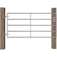 Portillon à 5 barres Acier (95-170)x90 cm Argenté vidaXL