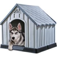Niche pour chiens Gris 92x87x91 cm Plastique vidaXL