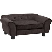 Canapé pour chien Marron 72x45x30 cm Peluche vidaXL