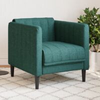 Fauteuil vert foncé tissu vidaXL
