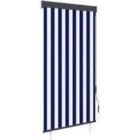 Store roulant d'extérieur 80x250 cm Bleu et blanc vidaXL