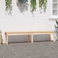 Banc de jardin à 2 places 203,5x44x45 cm bois massif de pin vidaXL