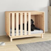 Niche pour chien 90x60x67 cm Bois de pin massif vidaXL