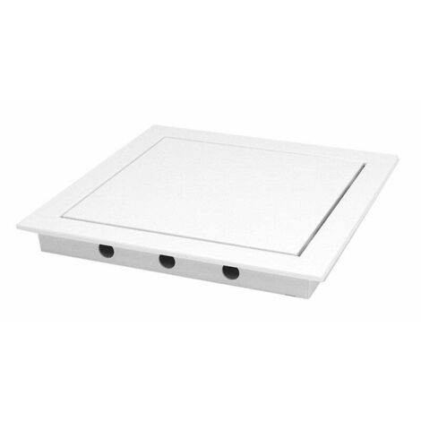 Trappe de visite en plastique 10x10 cm blanche – Matériau ABS léger – Installation simple pour accès rapide aux vannes et compteurs – Jardibricodeco (1/3)
