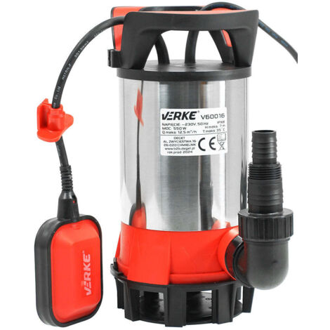Pompe vide cave submersible Eau Sale Et Propre 550W avec flotteur (1/2)