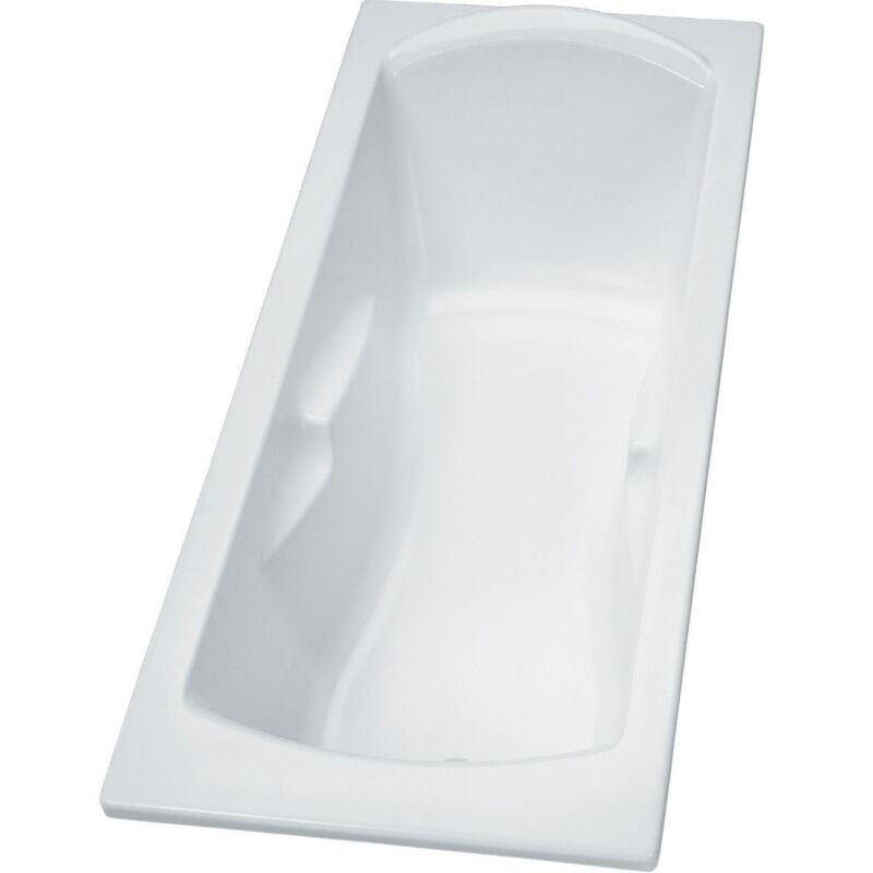 Baignoire Acrylique Rectangulaire Ulysse 2 Porcher avec Accoudoirs et repose Tête 170X75 Blanc -Idéal Standard