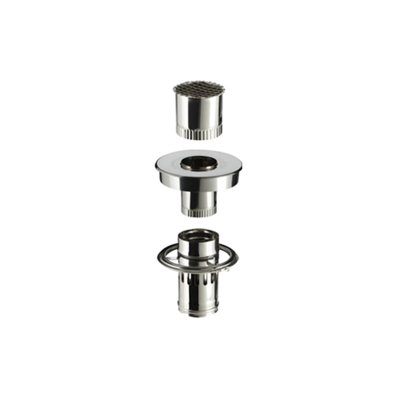 Adaptateur pour poêle à granulés 80 PGI - Diamètre 80/130 - Finition : Inox